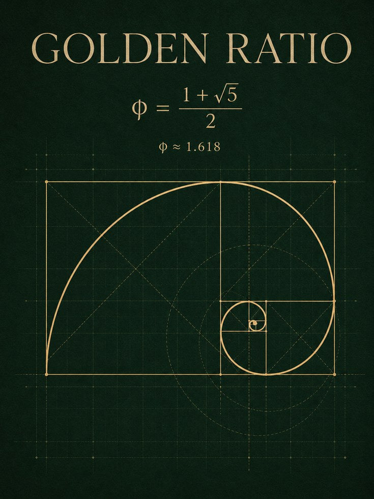Golden Ratio Wall Art – Math Print - artwork on paper