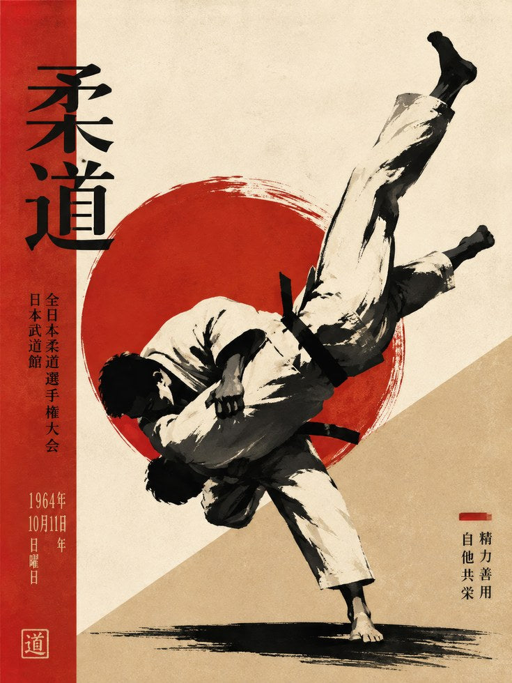 Judo Wall Art – Japanese Martial Arts Poster - artwork on paper