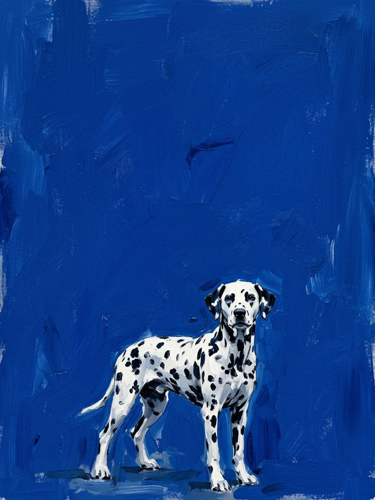 Dalmatian Dog Portrait Print – Modern Pet Lover Wall Art - artwork on paper