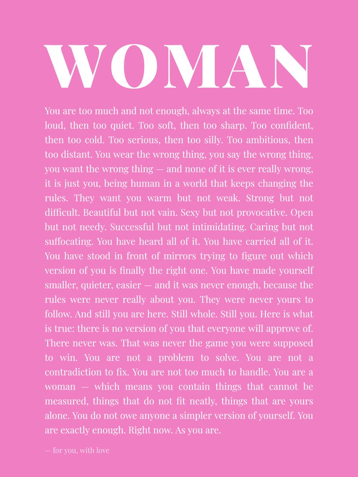 Woman Empowerment Wall Art – Feminist Quote Print - artwork on paper
