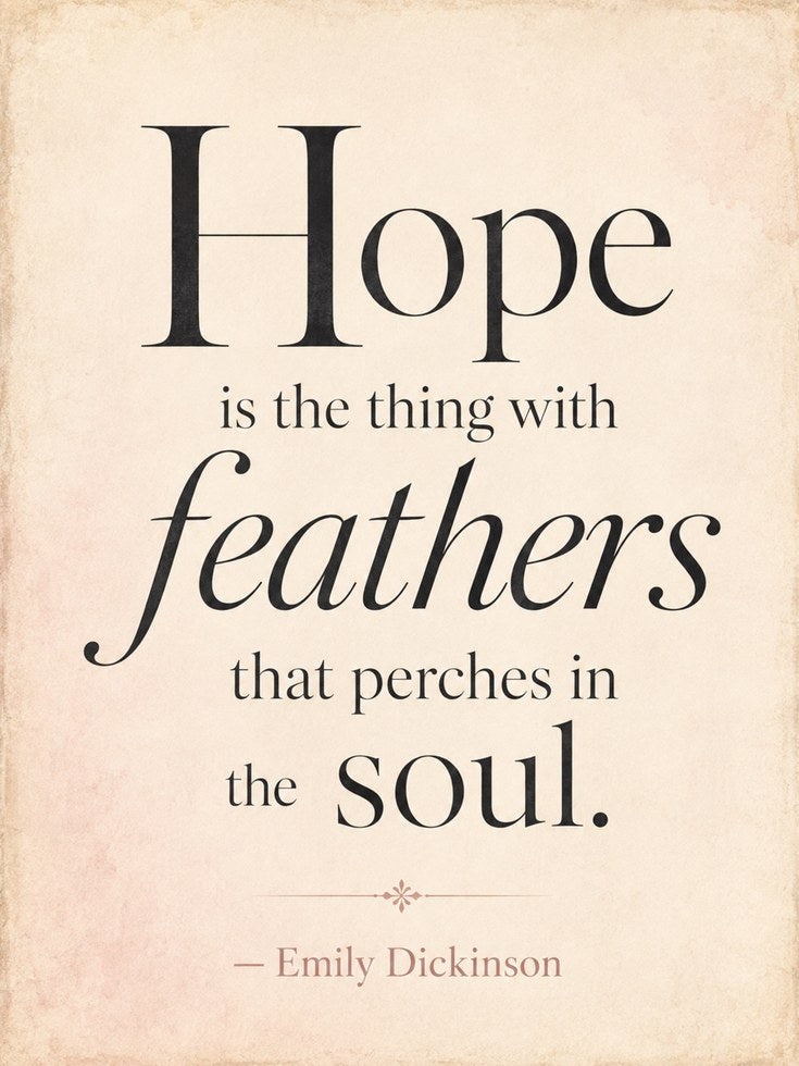 Hope Quote Wall Art – Typography Print - artwork on paper