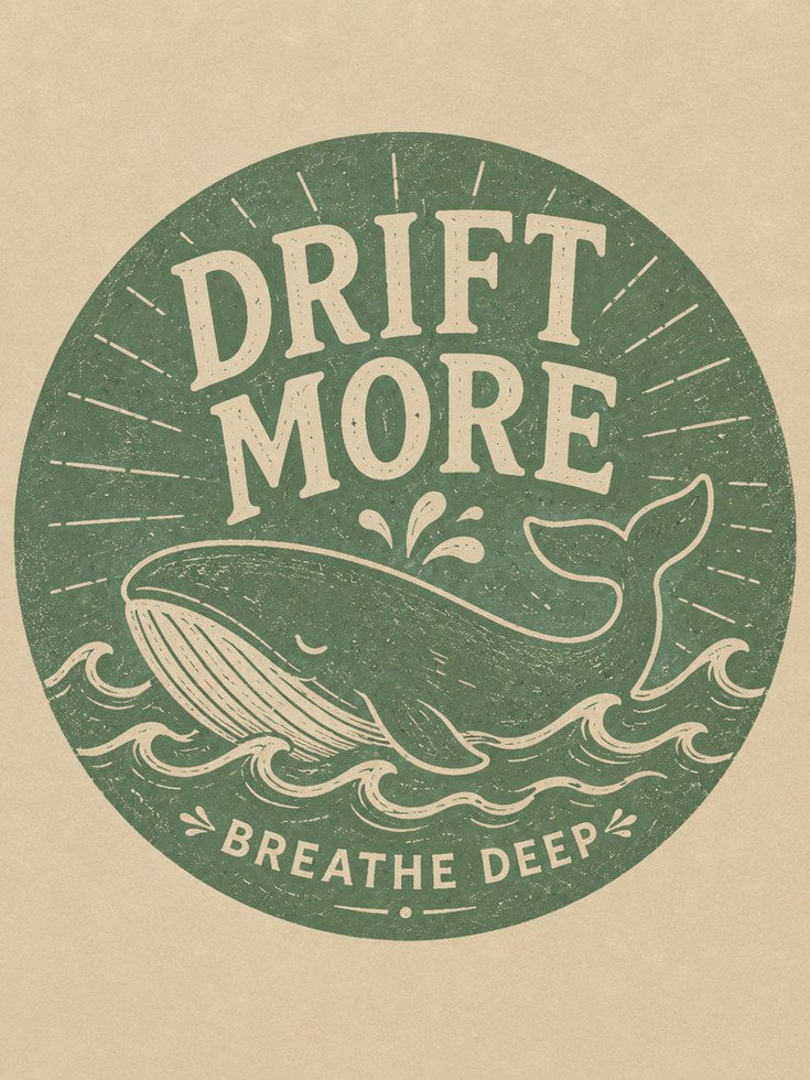Vintage-Inspired Whale Print - artwork on paper