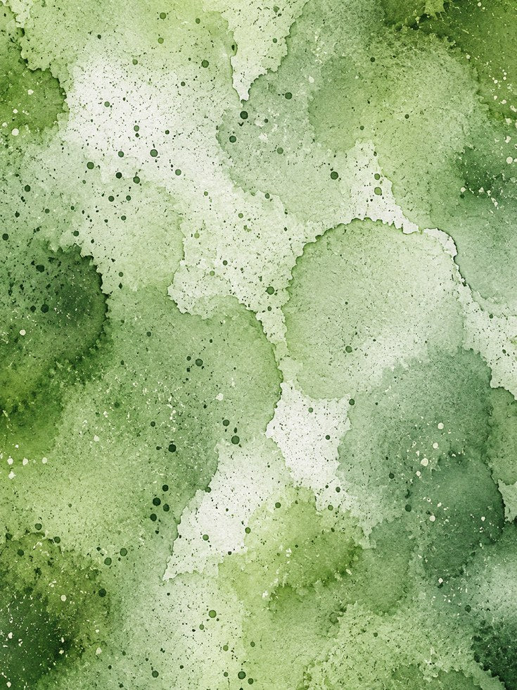 Green Watercolor Wall Art – Abstract Nature Print - artwork on paper