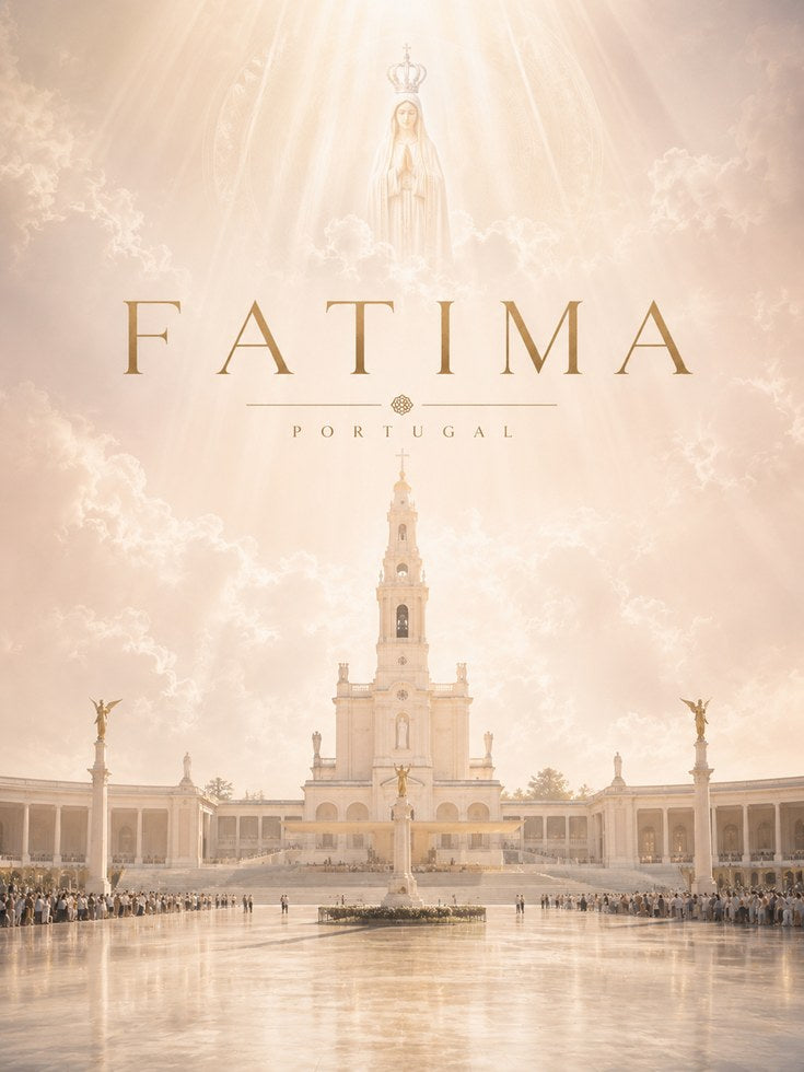 Portugal Travel Poster – Fatima Print - artwork on paper