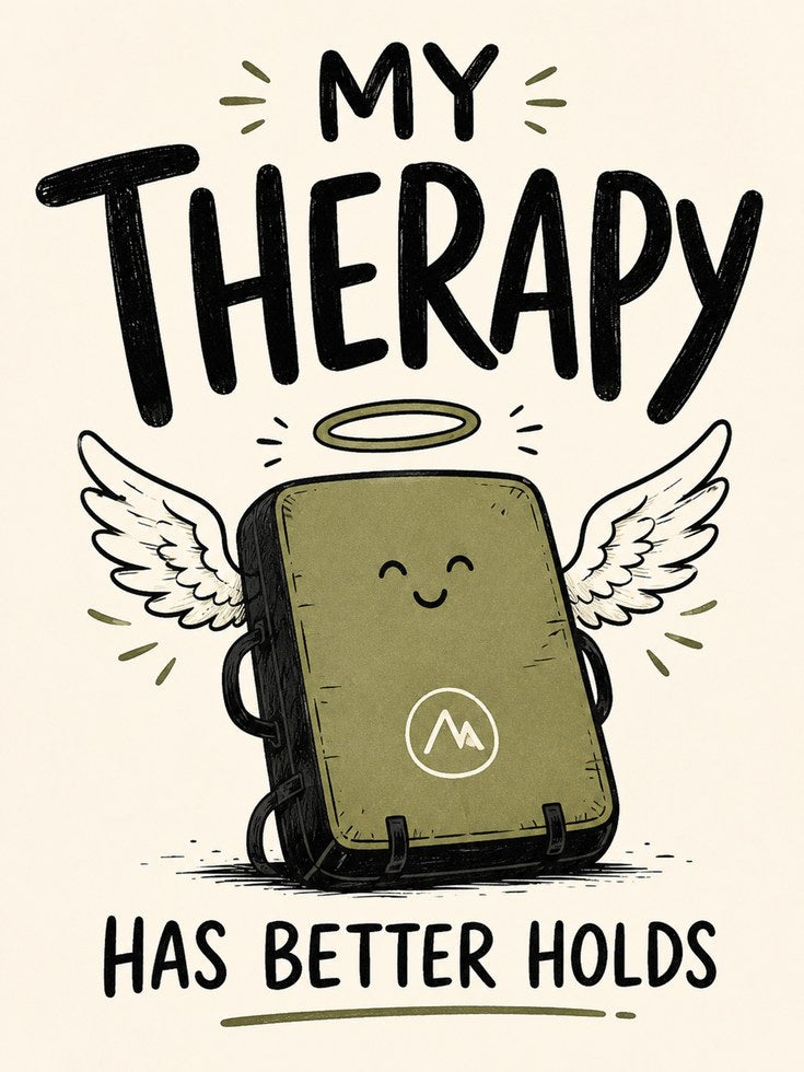 My Therapy Has Better Holds: Climbing Backpack Wall Art - artwork on paper