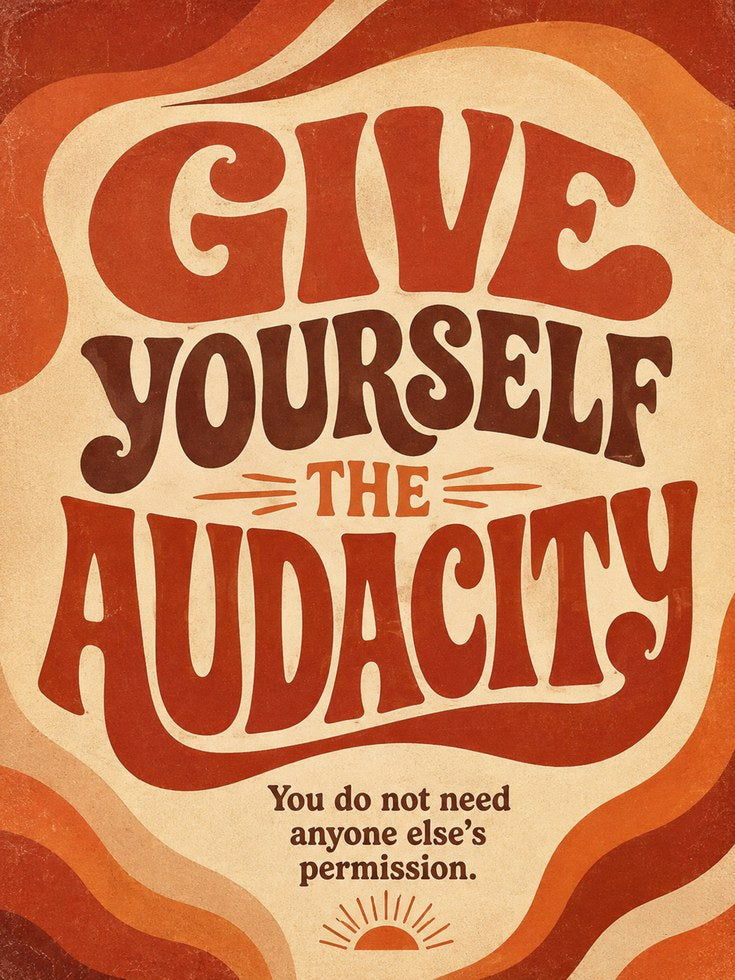 Retro Motivational Poster - artwork on paper