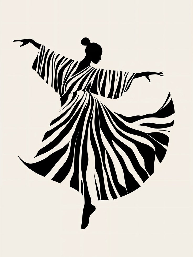 Dance Silhouette Print - artwork on paper