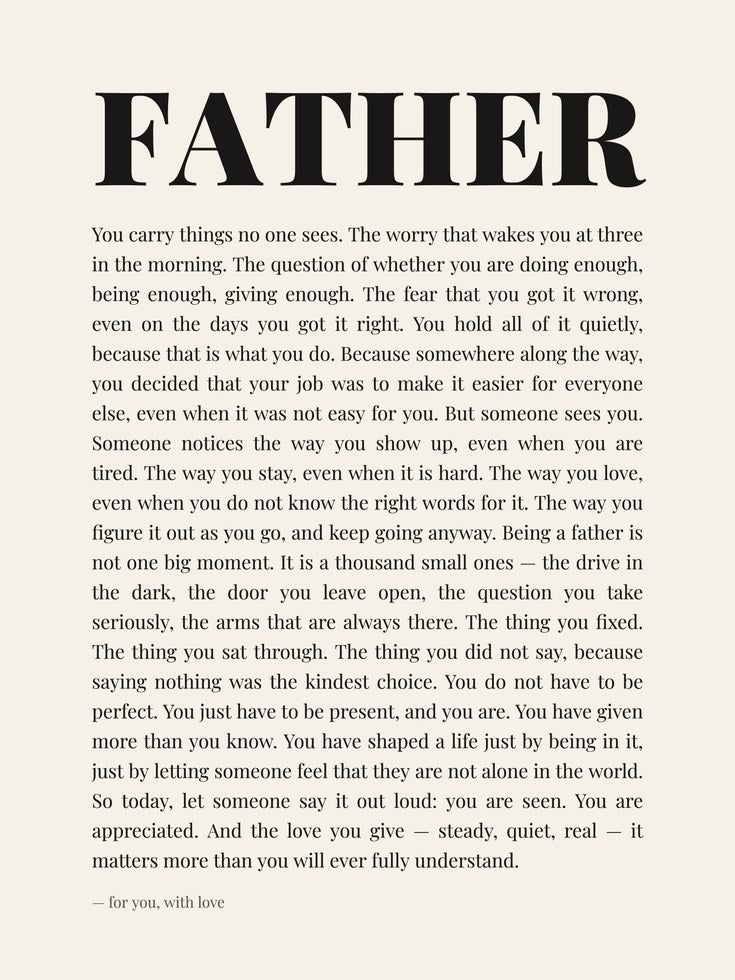 Father's Day Gift – Father Print - artwork on paper