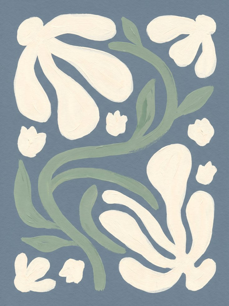 Abstract Floral Art Print - artwork on paper