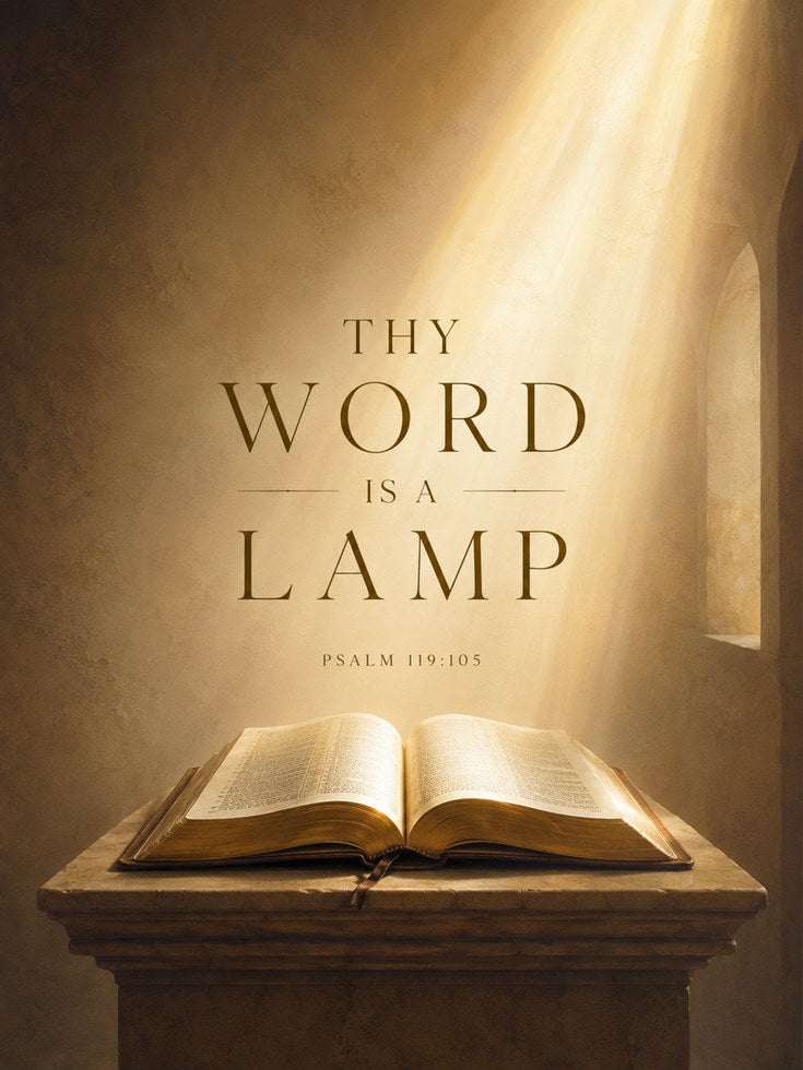 Scripture Wall Art – Psalm 119:105 Print - artwork on paper