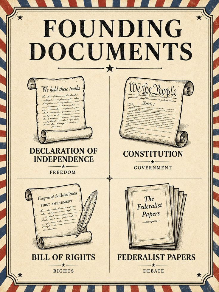 American History Poster - artwork on paper