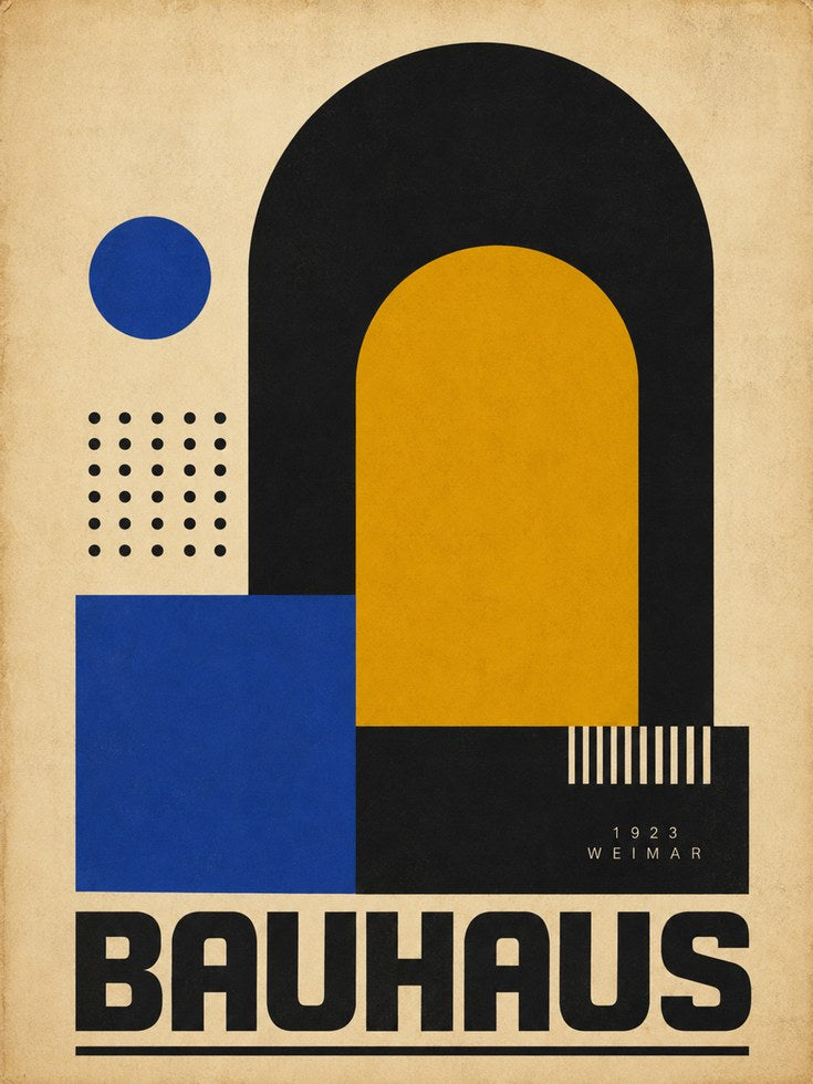 Bauhaus Art Print - artwork on paper