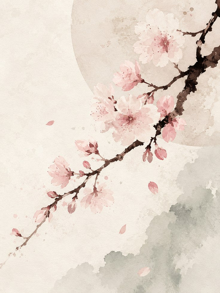Cherry Blossom Watercolor - artwork on paper