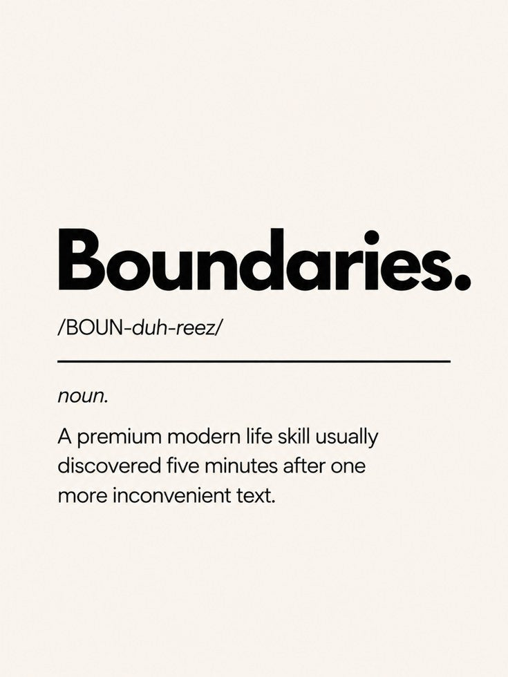 Typography Wall Art: Funny Boundaries Definition - artwork on paper