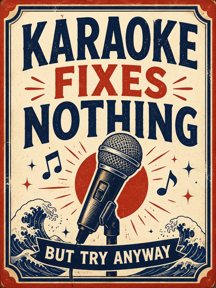 Karaoke Wall Art – Music Room Decor - artwork on paper