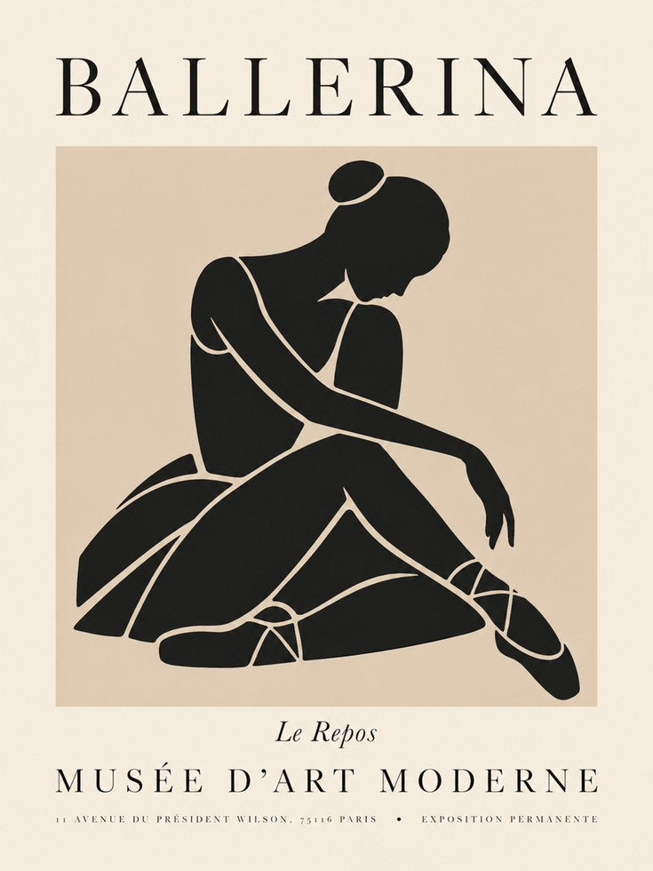 Ballerina Wall Art – Ballet Print - artwork on paper