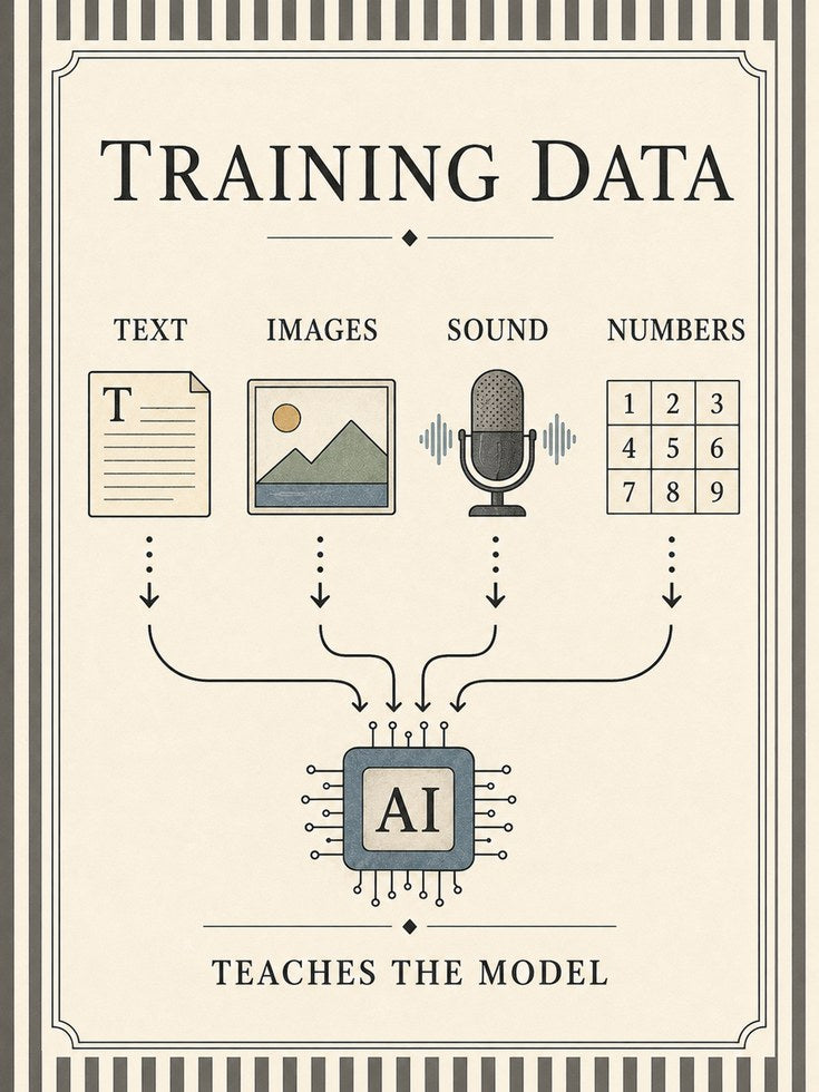 Machine Learning Poster – AI Training Data Print - artwork on paper