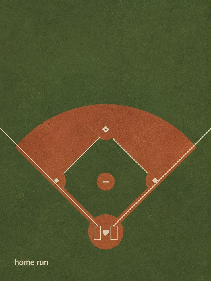 Baseball Field Poster – Sports Wall Art - artwork on paper