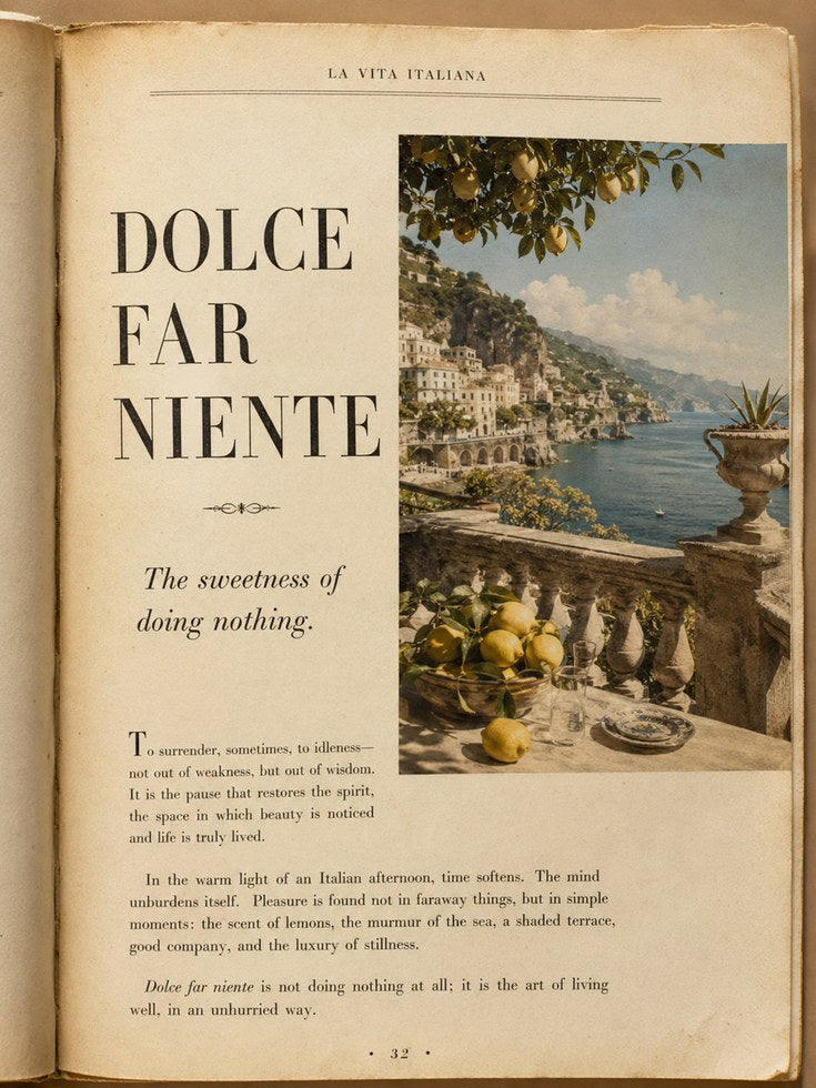 Italian Book Page Art - artwork on paper
