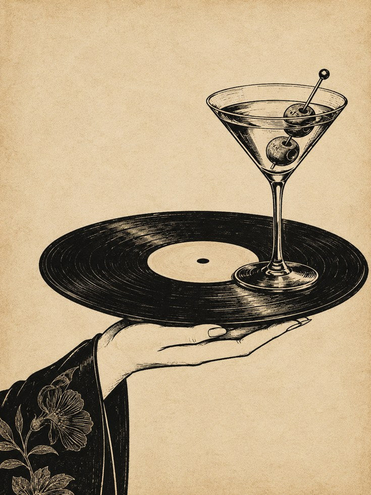 Martini Wall Art – Vintage Cocktail Print - artwork on paper