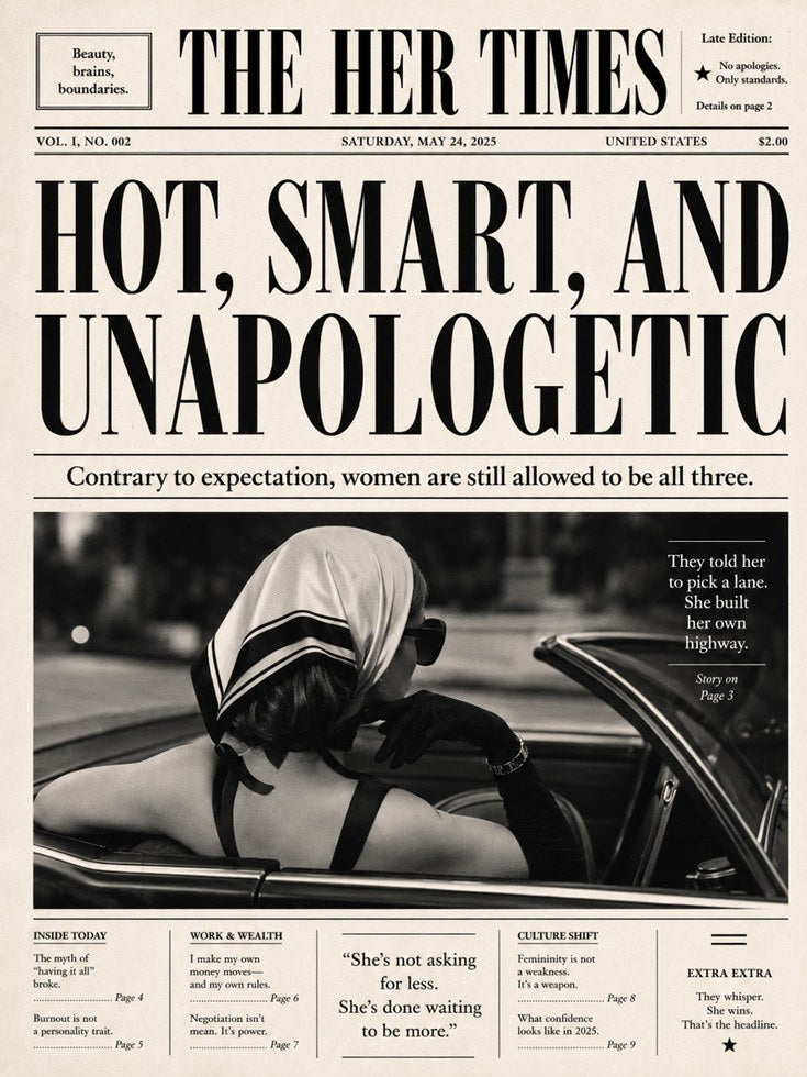 Feminist Newspaper Print: Vintage Empowerment Statement - artwork on paper