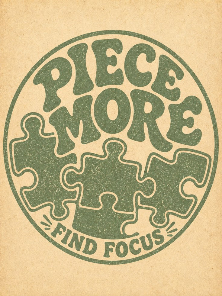 70s Typography Puzzle Print - artwork on paper