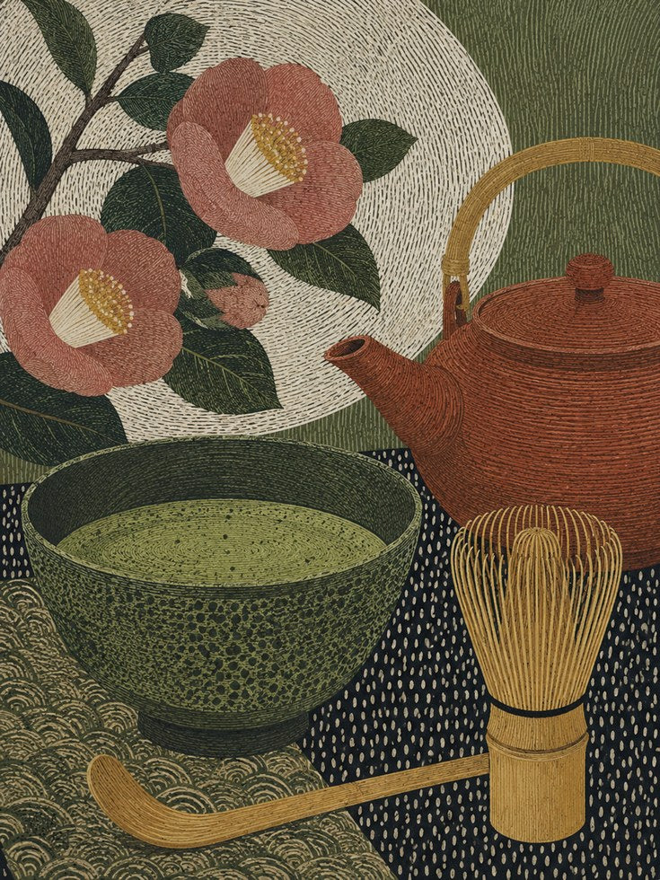 Japanese Tea Ceremony Art – Matcha Print - artwork on paper