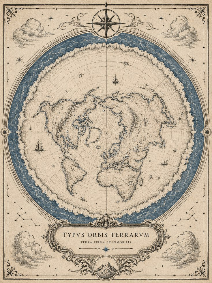 Vintage World Map Poster - artwork on paper