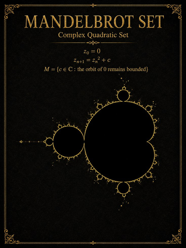 Mandelbrot Set Poster – Mathematics Wall Art - artwork on paper