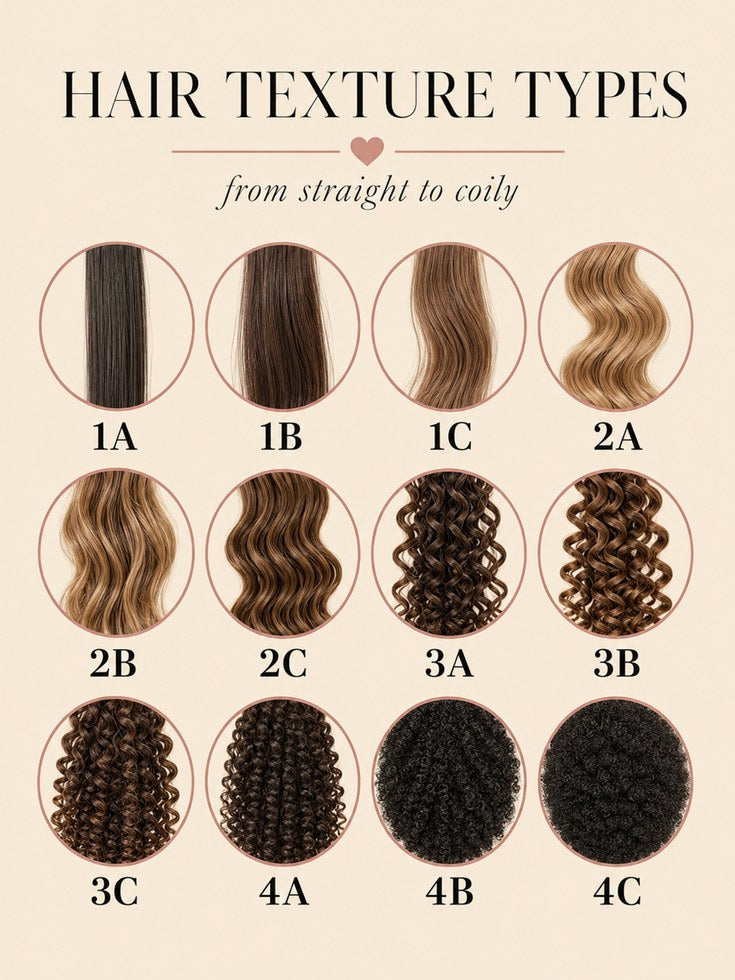 Hair Texture Chart – Hair Typing Poster - artwork on paper