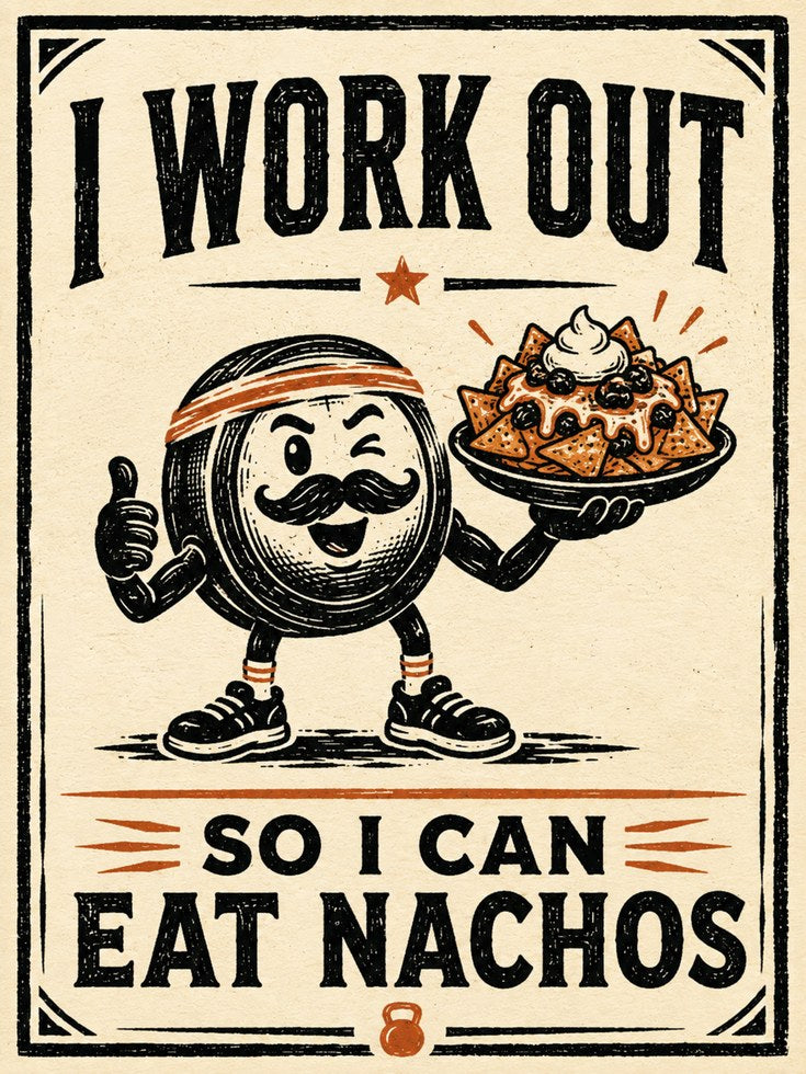Gym Quote Wall Art – Funny Workout Print - artwork on paper