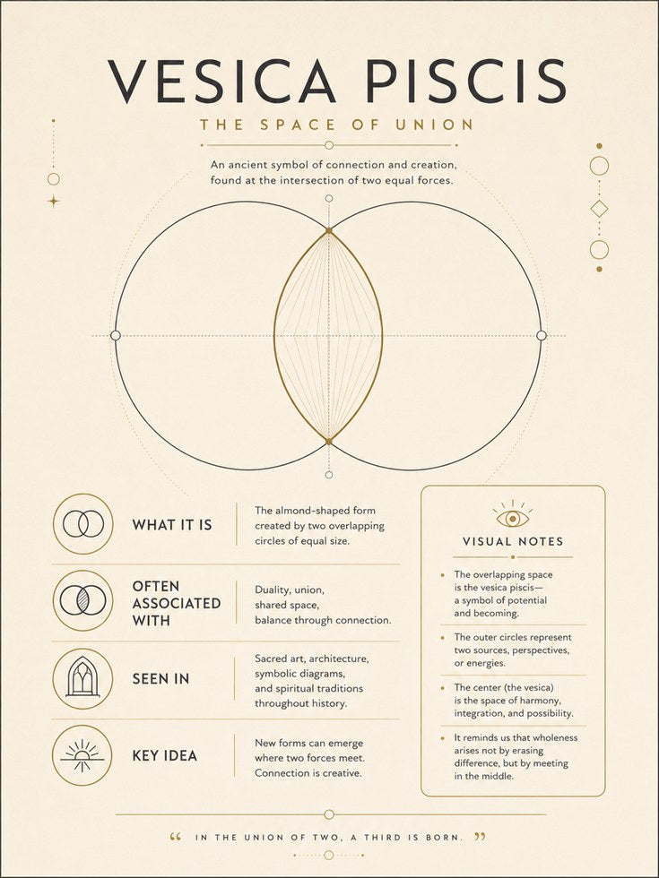 Sacred Geometry Print: Vesica Piscis Symbol - artwork on paper