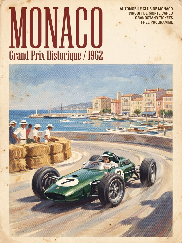 Vintage Racing Poster - artwork on paper
