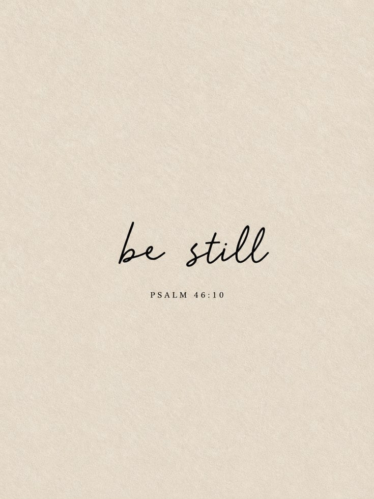 Be Still Wall Art: Psalm 46:10 Minimalist Typography Print - artwork on paper