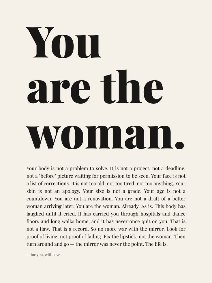 You Are The Woman Typography Print: Empowerment Wall Art - artwork on paper