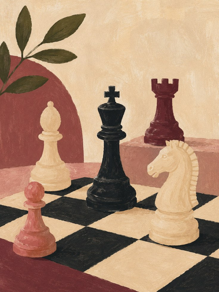 Chess Wall Art – Still Life Print - artwork on paper