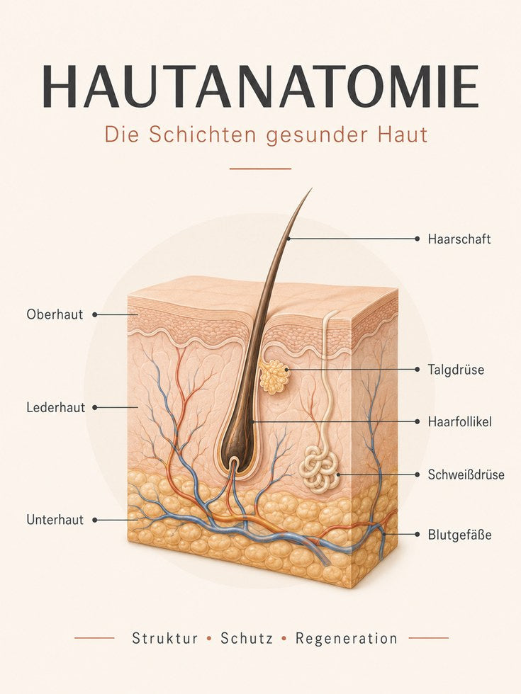 Skin Anatomy Poster – Medical Office Wall Art - artwork on paper