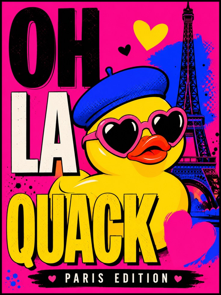Pop Art Poster – Paris Wall Art - artwork on paper