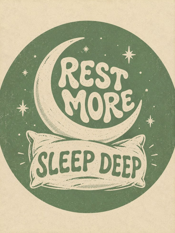 Vintage Moon & Stars Print - artwork on paper