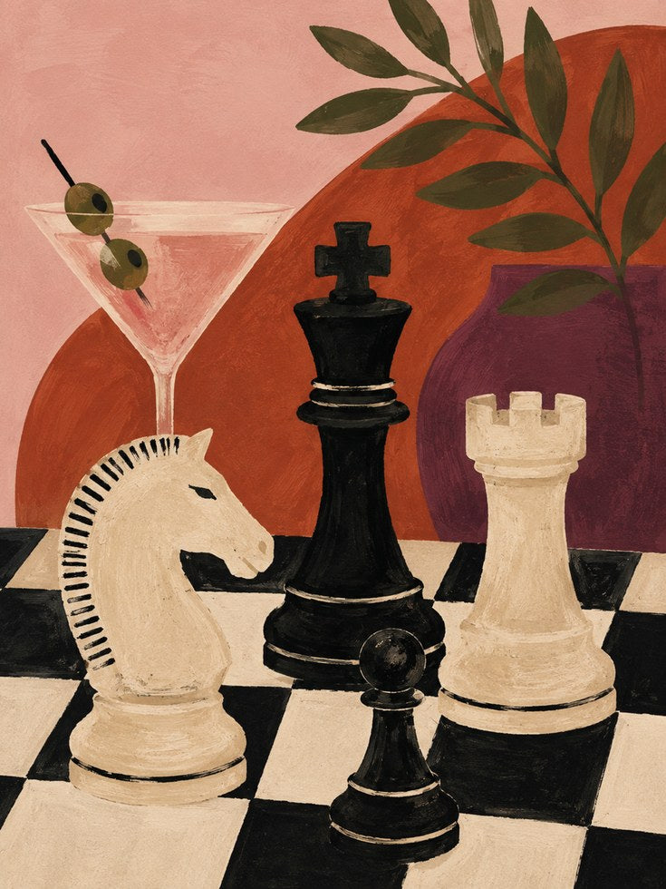 Chess Wall Art – Still Life Print - artwork on paper