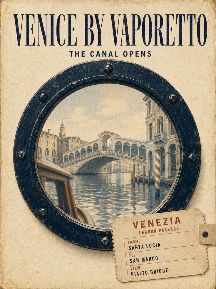 Venice Travel Poster – Vintage Italian Wall Art - artwork on paper