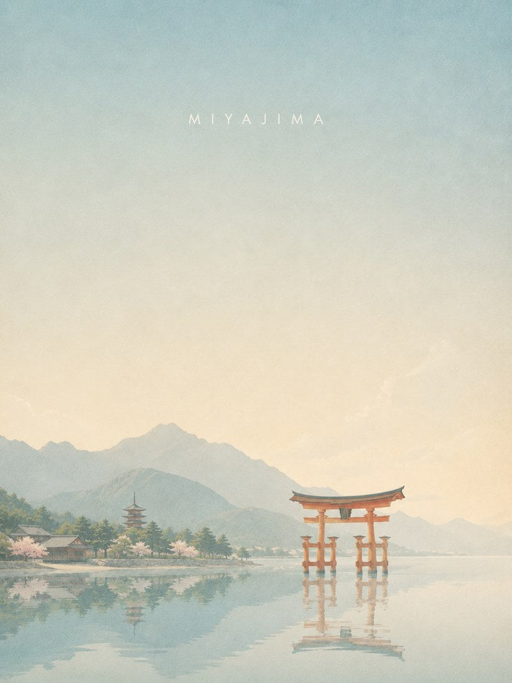 Miyajima Japan Poster – Japanese Travel Print - artwork on paper