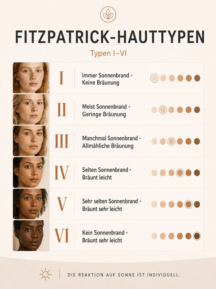 Skin Type Chart Poster – Fitzpatrick Scale Print - artwork on paper