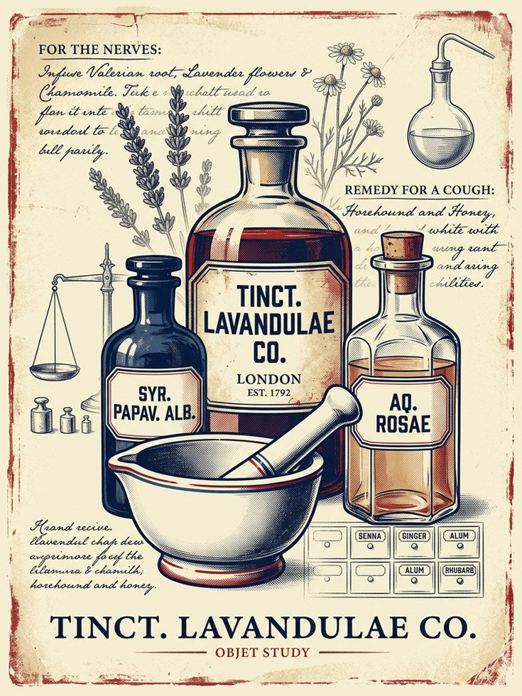 Vintage Apothecary Print — Botanical Medicine Illustration - artwork on paper