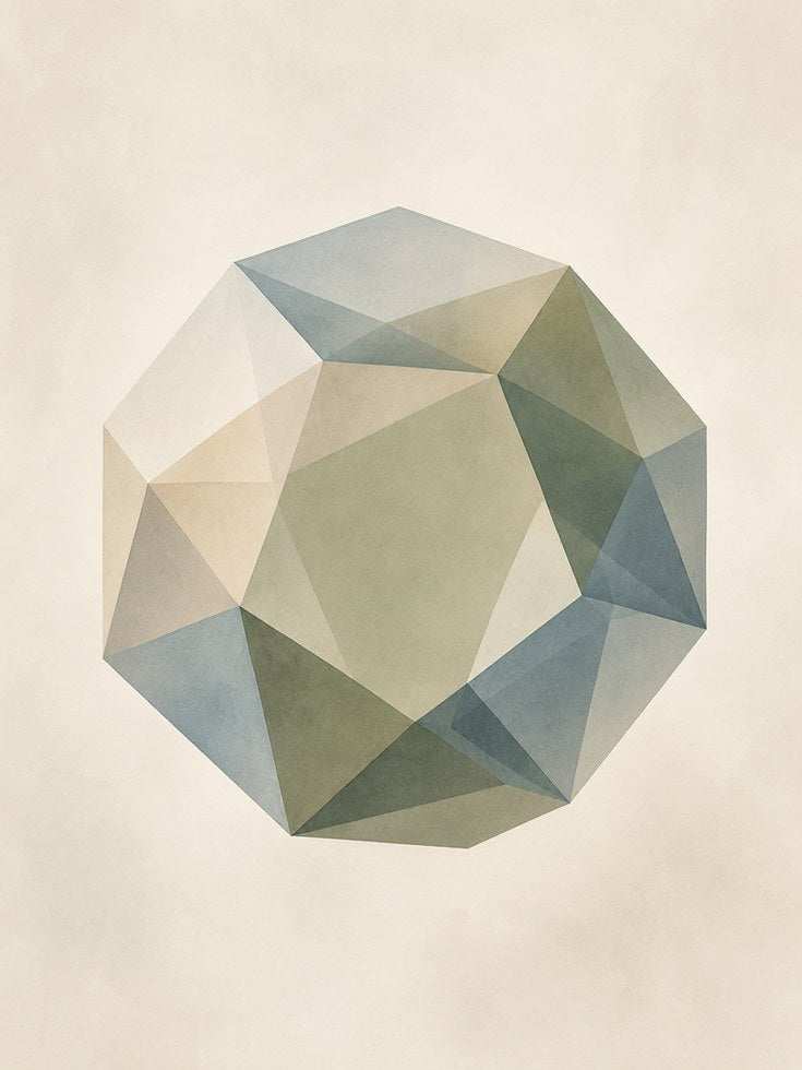 Geometric Wall Art – Abstract Polygon Print - artwork on paper