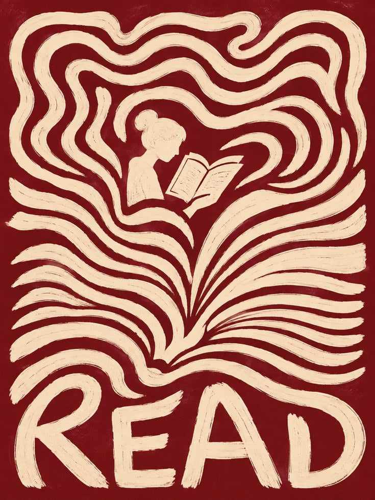 Reading Wall Art – Book Lover Decor - artwork on paper