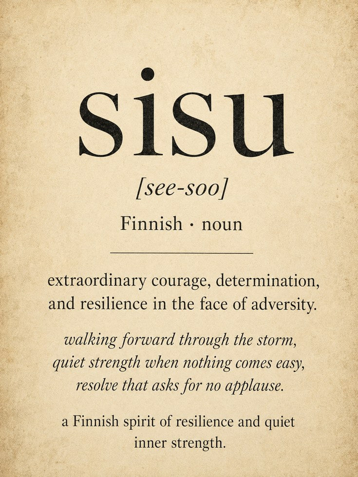Sisu Definition Print – Finnish Word Wall Art - artwork on paper
