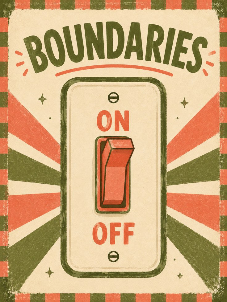 Mental Health Wall Art – Boundaries Print - artwork on paper