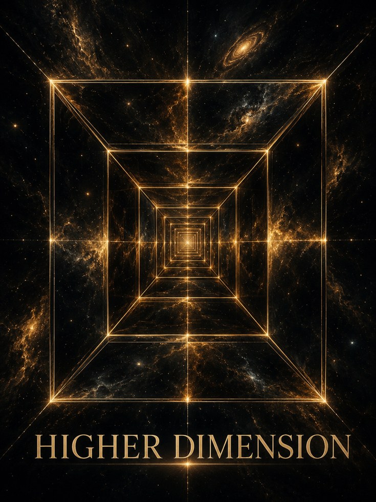 Geometric Space Art – Cosmic Tunnel Print - artwork on paper