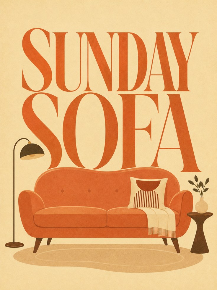 Sunday Sofa Wall Art: Mid-Century Modern - artwork on paper
